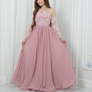 فستان سهره طويل شيفون