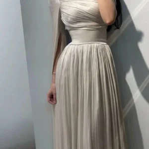 فستان سكري كرنكل دبل كلوش خامه راقيه